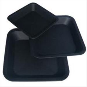 SOTTOVASO QUADRATO IN PLASTICA - DIAG 23CM | BASE 16,5X16,5 CM (X VASO 9L)