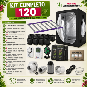 KIT COMPLETO 120 - GROW BOX 120x120x200 cm STARTER - NEW