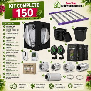 KIT COMPLETO 150 - GROW BOX 150x150x200 cm STARTER - NEW