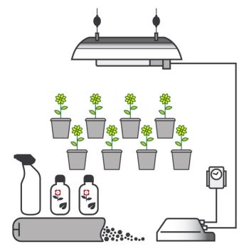 Kit Coltivazione Terra PRO AGRO 400W + OMAGGIO! (Max. 8 piante)
