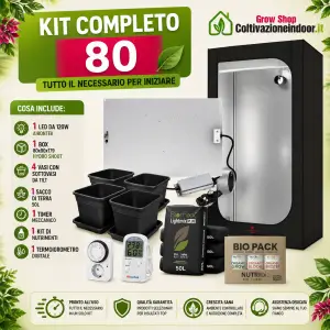 KIT COMPLETO 80 - BOX LED VASI TERRA CONCIMI TIMER TERMOIGROMETRO - NEW