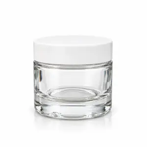 JAR IN VETRO TRASPARENTE CON TAPPO 60ML (/)6CM X 3 CM