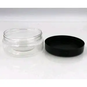 VASETTO IN PLASTICA TRASPARENTE CON TAPPO A VITE NERO PER CONFEZIONAMENTO INFIORESCENZE