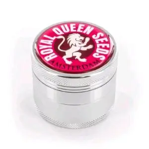 ROYAL QUEEN SEEDS - GRINDER BIG ALLUMINIO DRIP LOGO ROSSO - 4 PARTI 48MM DIAMETRO - 40MM ALTEZZA