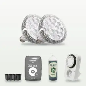 Kit Coltivazione Erbe Aromatiche in Casa - 8 piante - LED Cultilite 15W