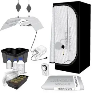 Kit Coltivazione BIO 600W + Grow Box - Max. 12 piante + OMAGGIO!