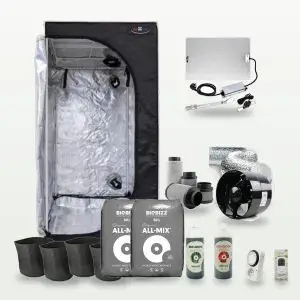 Kit Coltivazione Indoor in Terra - 4 piante - Box 80x80x180 - LED Airontek 100W