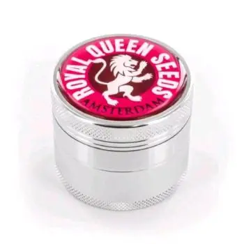 ROYAL QUEEN SEEDS - GRINDER BIG ALLUMINIO DRIP LOGO ROSSO - 4 PARTI 48MM DIAMETRO - 40MM ALTEZZA