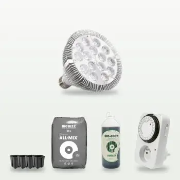 Kit Coltivazione Erbe Aromatiche in Casa - 4 piante - LED Cultilite 15W