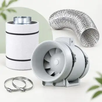 Kit Aspirazione Antiodore Ø100 mm con Switch 2 Velocità e Filtro Carboni – 190 m³/h