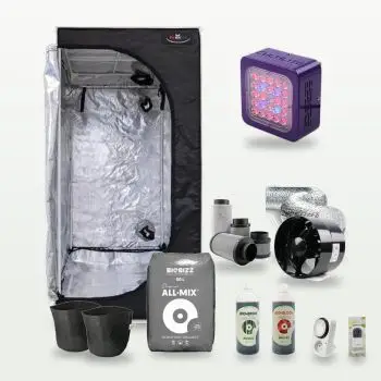 Kit Coltivazione Indoor in Terra - 2 piante - Box 60x60x160 - LED Cultilite 75W