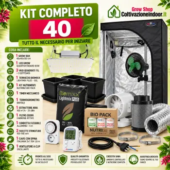 KIT COMPLETO 40 - GROW BOX 40x40x120cm STARTER - NEW
