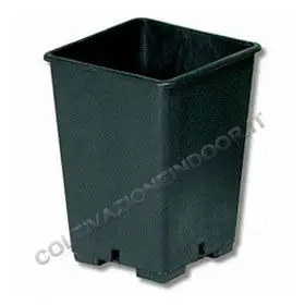 MACETA CUADRADA BLANCA 11L - 23x23x27.5 - Trébol