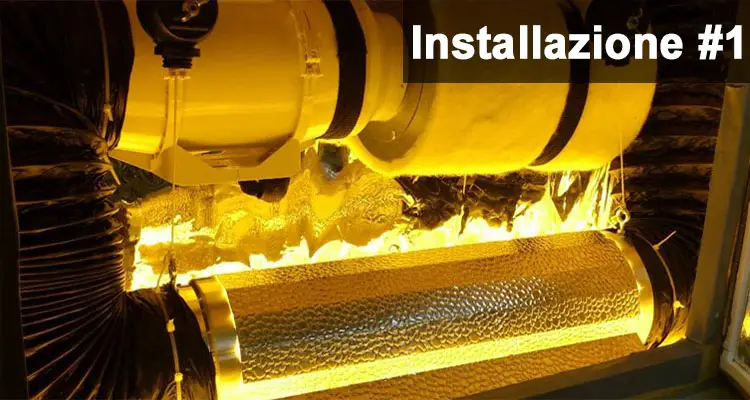 Installazione riflettore Cool Tube modalità #1