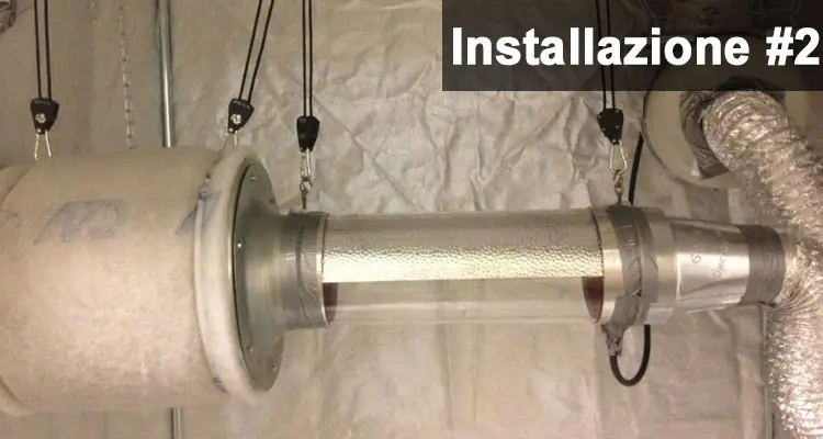 Installazione riflettore Cool Tube modalità #2