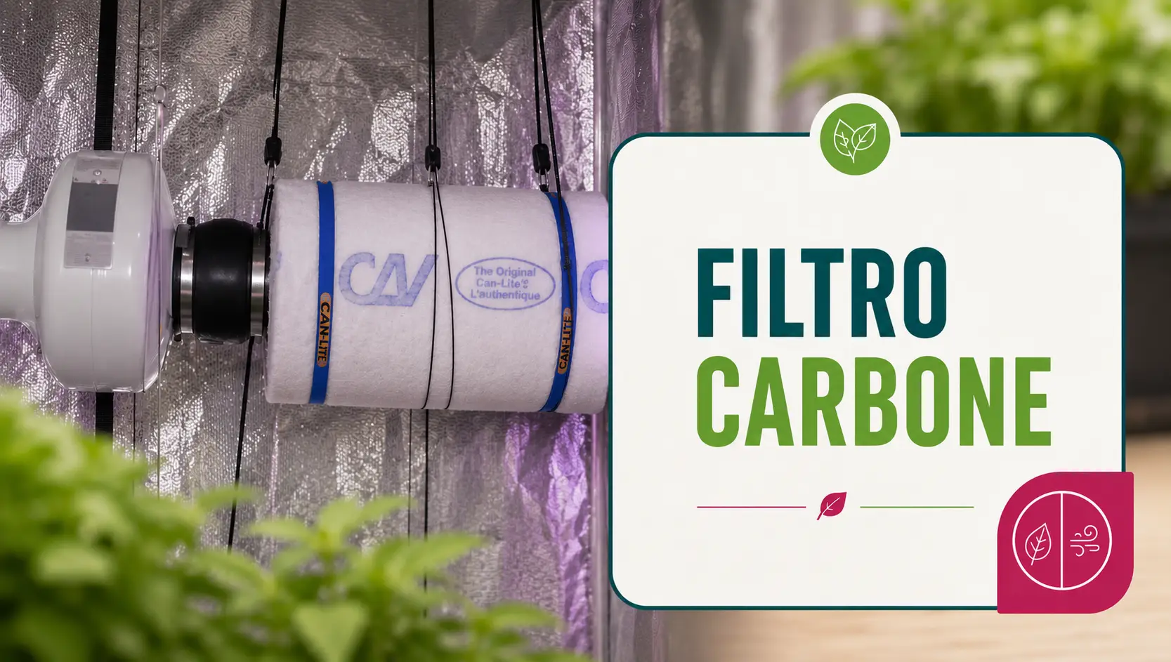Filtro carbone per coltivazione indoor