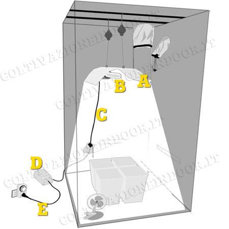 come installare una lampada indoor nel grow box