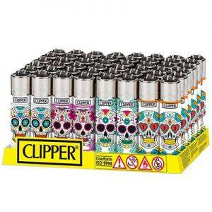 Clipper - Accendino Ricaricabile con Teschio Messicano