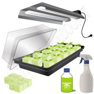 Kit Germinazione Grodan con Luce Neon - Advanced