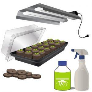 Kit Germinazione Jiffy con Luce Neon - Advanced