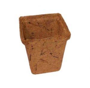 Vaso in Fibra di Cocco Quadrato - 8X8cm