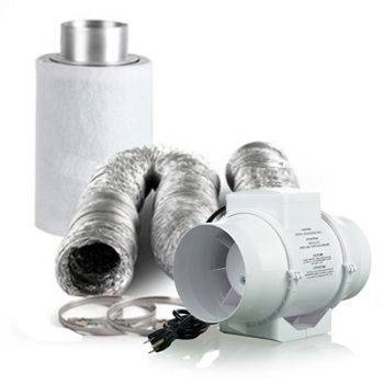 KIT Aspirazione Aria + Filtro a Carboni antiodore Ø 10cm (145/187m3/ora) -TT100