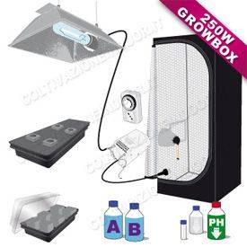 Kit Idroponica 250W + Grow Box Indoor. Max 3 piante