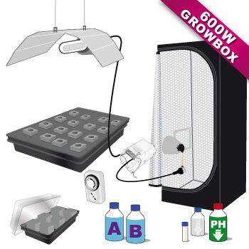 Kit Idroponica 600W + Grow Box - Max 16 piante