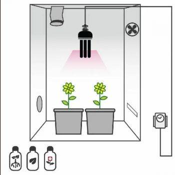Kit Mini Coltivazione CFL 125w AGRO + Grow Box 40x40x140cm